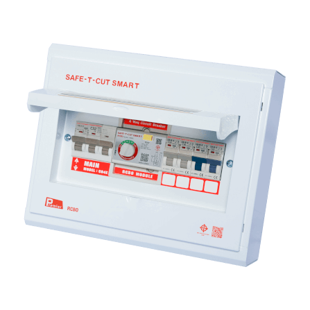 ชุดตู้คอนซูมเมอร์ 4 ช่อง เบรคเกอร์กันดูด 32 แอมป์ เซฟ-ที-คัท สมาร์ท รุ่น PREMIER RCBO_1